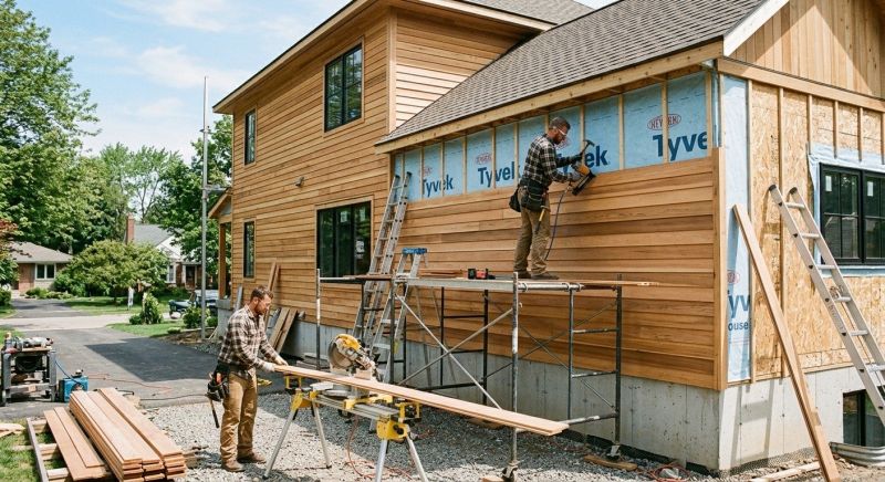 Faux Wood Siding Installation in Boston, MA