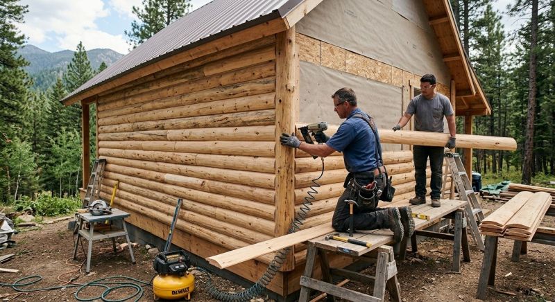 Log Siding Installation in Boston, MA