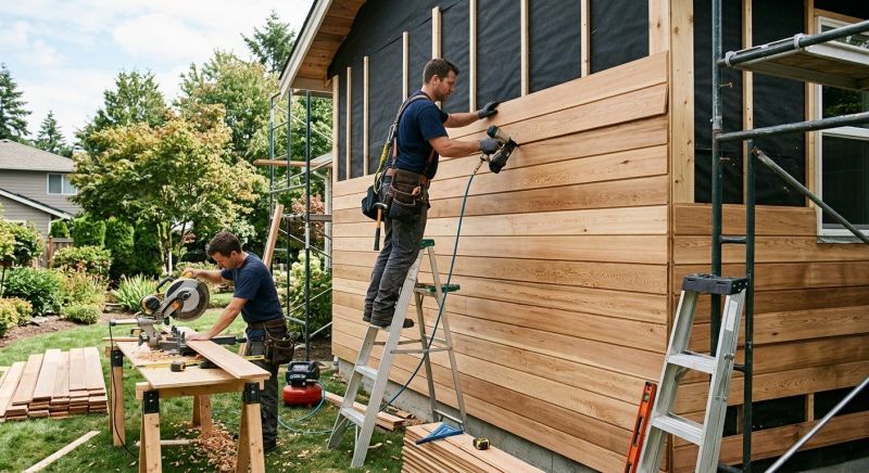 Wood Plank Siding Installation in Boston, MA
